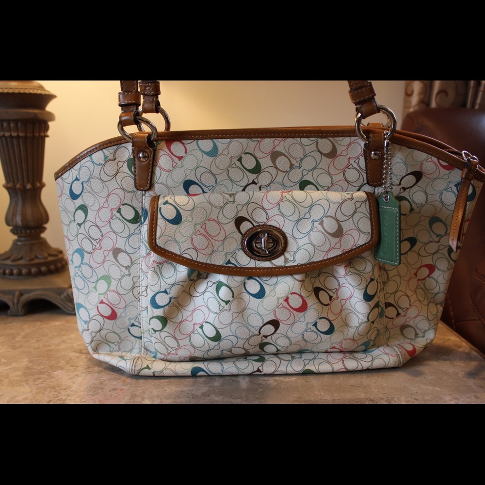 Coach Signature Multicolor Leather Shoulder bag